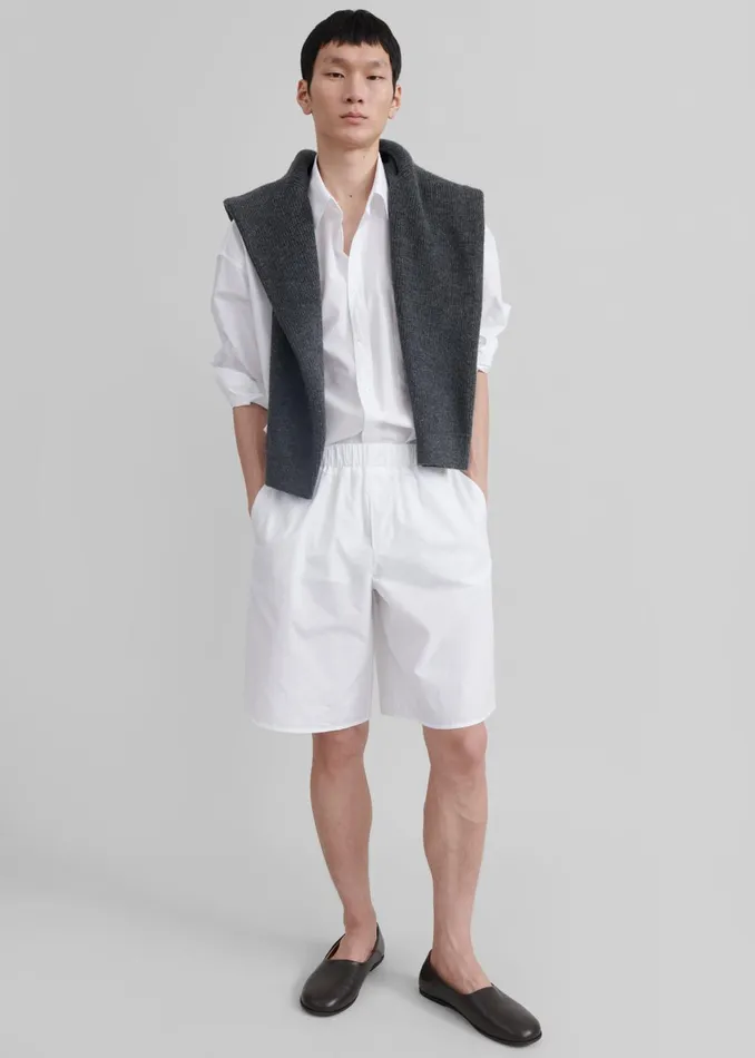 Men Matthias Oversized Shirt 8211 White The Frankie Shop Tops