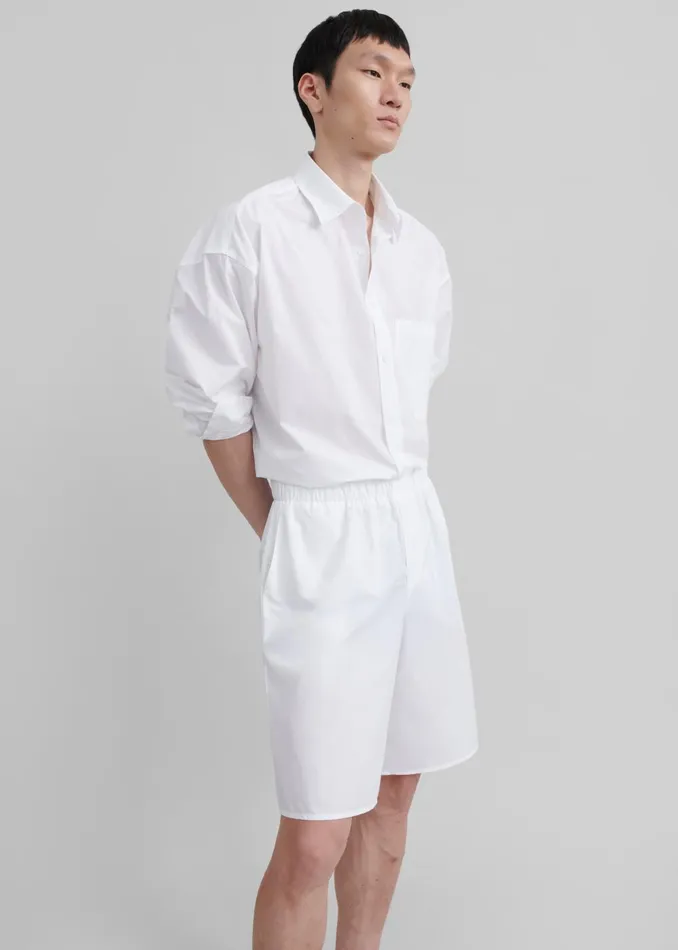 Men Matthias Oversized Shirt 8211 White The Frankie Shop Tops