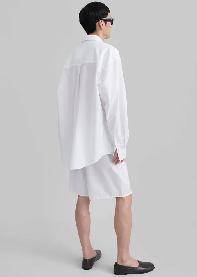Men Matthias Oversized Shirt 8211 White The Frankie Shop Tops