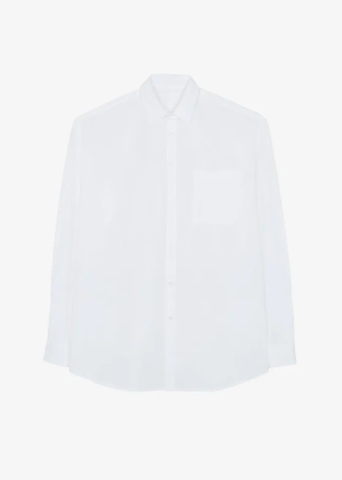 Men Matthias Oversized Shirt 8211 White The Frankie Shop Tops