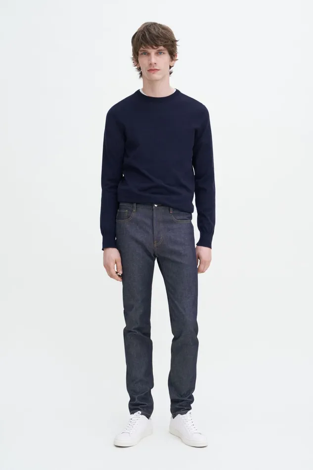 Men Merino Sweater Navy Filippa K Knitwear