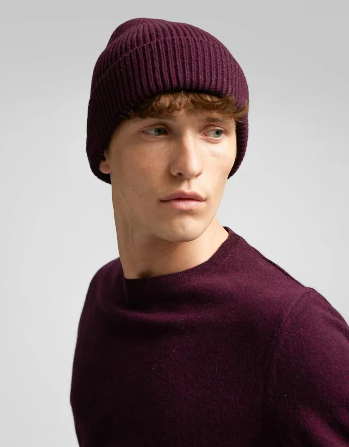 Men Merino Wool Beanie Limestone Grey Colorful Standard Beanies