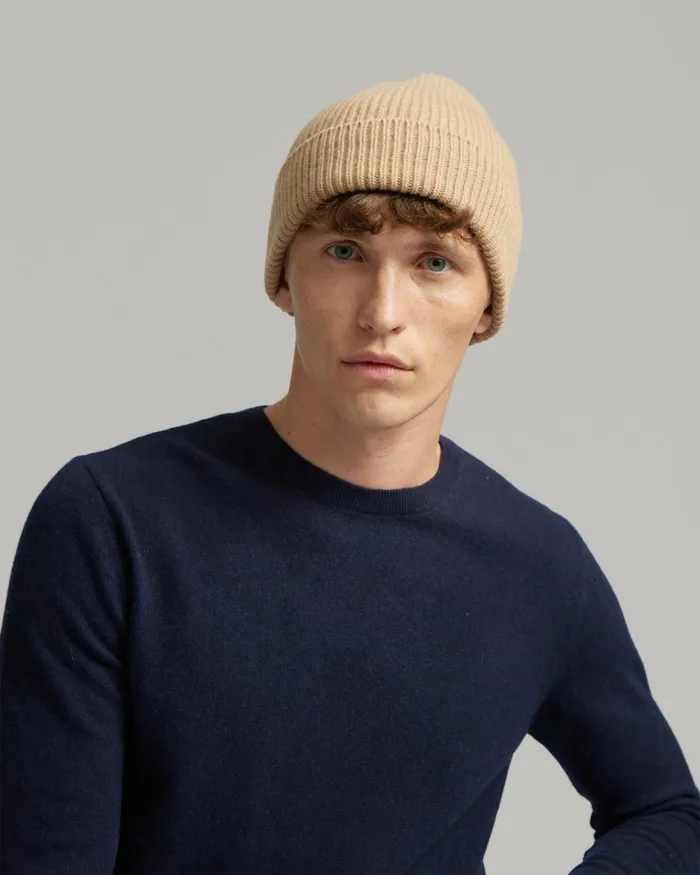 Men Merino Wool Beanie Limestone Grey Colorful Standard Beanies