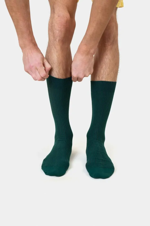 Men Merino Wool Blend Sock Burned Yellow Colorful Standard Socks and