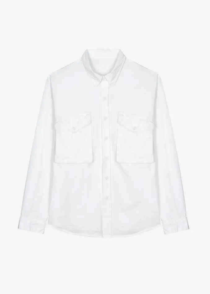 Men Michael Button Up Shirt 8211 White The Frankie Shop Tops