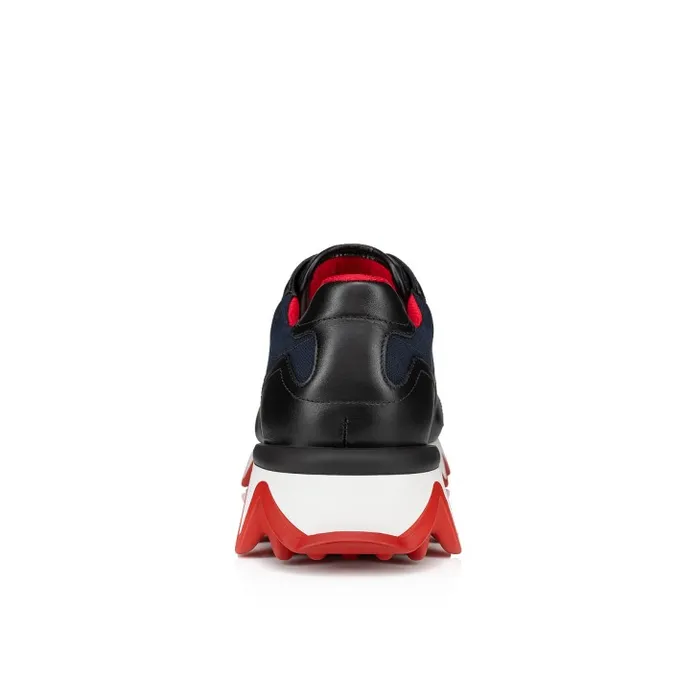 Men Nastroshark Sneakers 8211 Olona Canva And Calf Leather 8211 Navy Christian Louboutin Sneakers