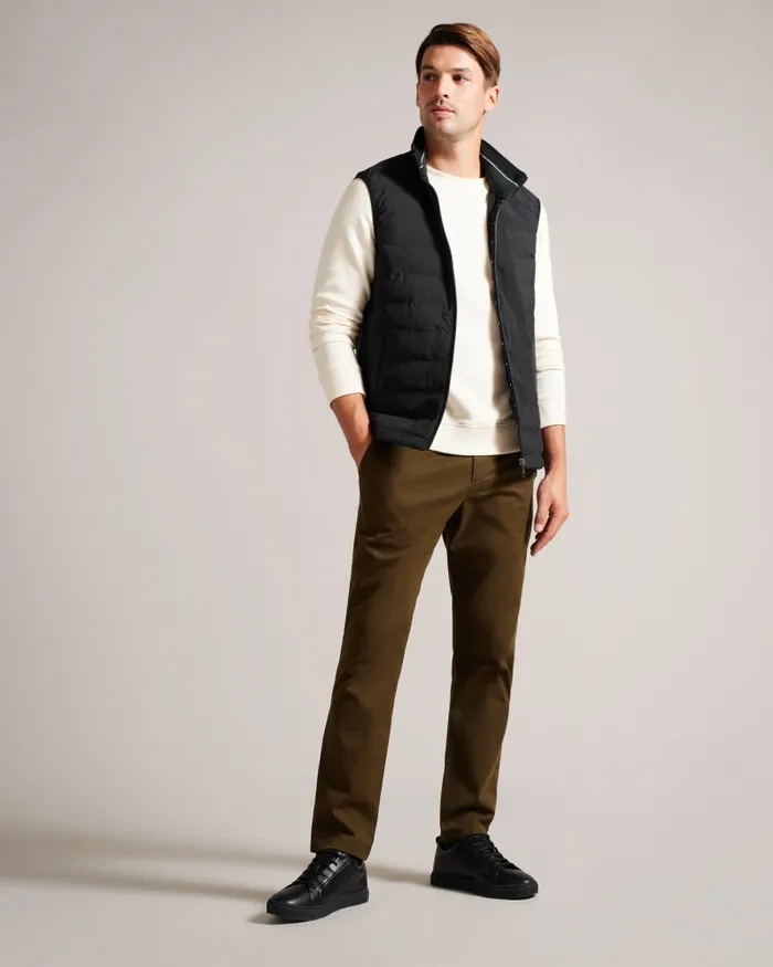 Men NEWWARK 8211 Padded Funnel Neck Gilet Black Ted Baker Coats and Jackets Men NEWWARK 8211 Padded Funnel Neck Gilet Black Ted Baker Coats and Jackets