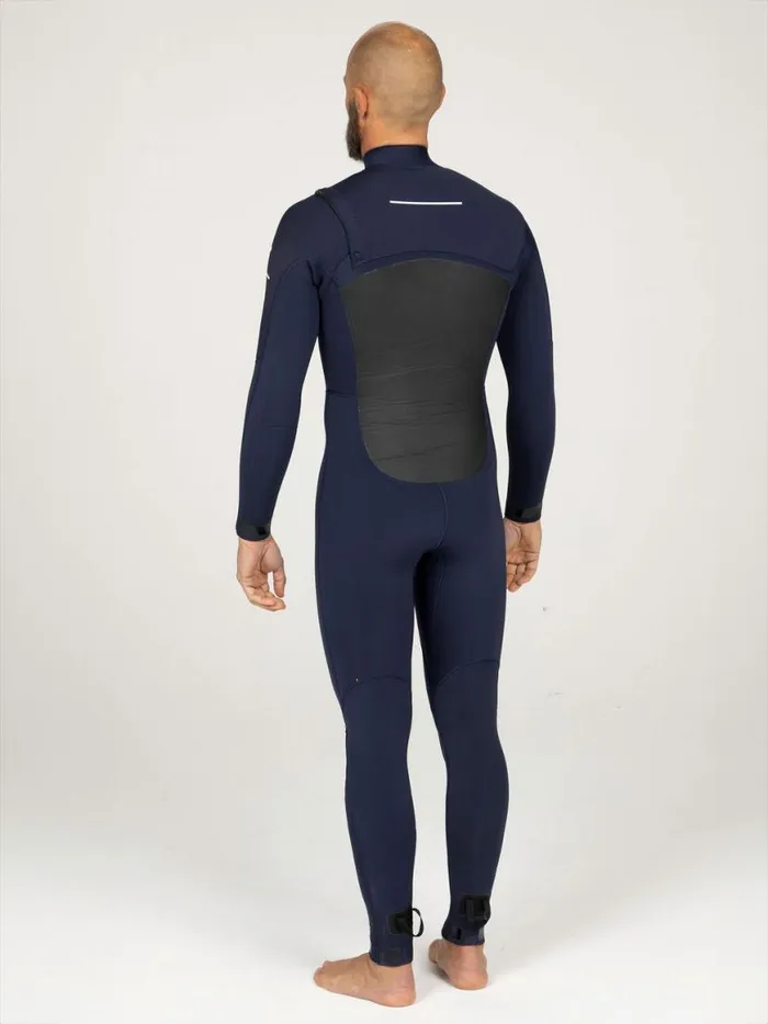 Men Nieuwland 4535mm Yulex Chest Zip Wetsuit Ink Finisterre Wetsuits