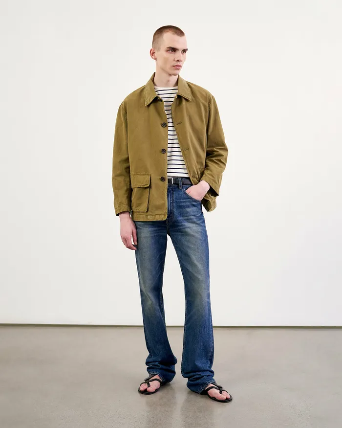 Men Nili Lotan RONNOC JACKET Olive Green Jackets and Coats
