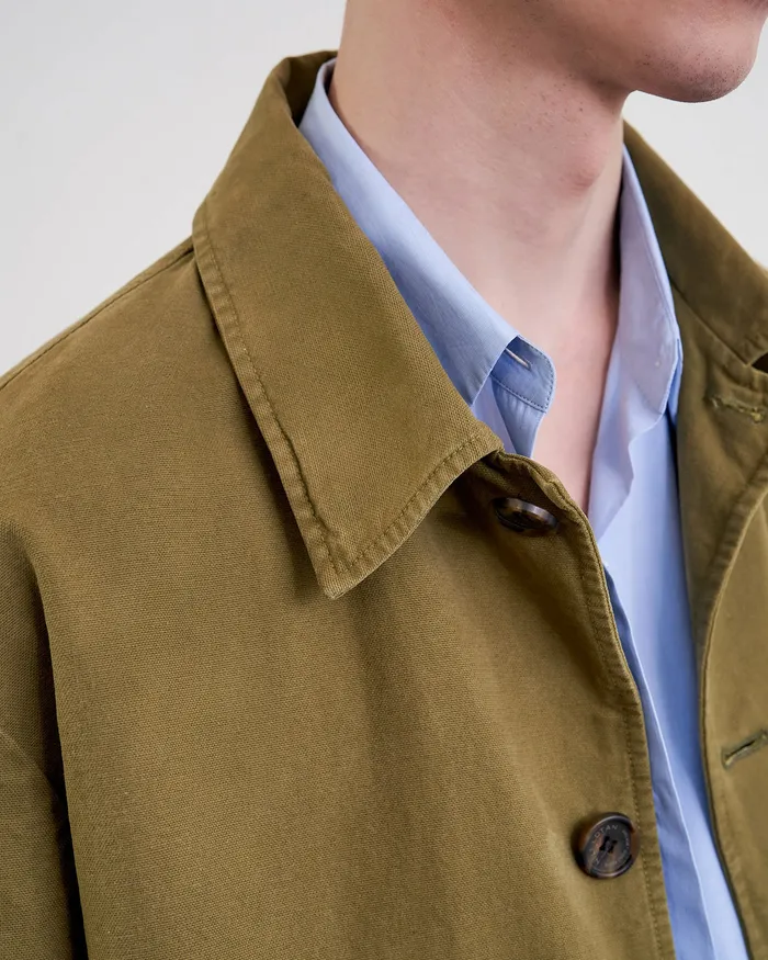 Men Nili Lotan RONNOC JACKET Olive Green Jackets and Coats