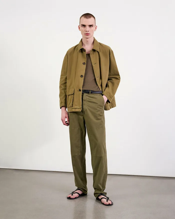 Men Nili Lotan RONNOC JACKET Olive Green Jackets and Coats