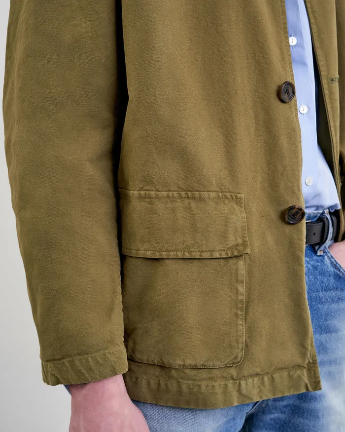 Men Nili Lotan RONNOC JACKET Olive Green Jackets and Coats