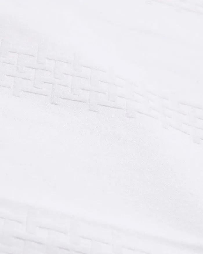 Men ORBITE 8211 Slim Fit Jacquard Zip Polo Shirt White Ted Baker Polo Shirts
