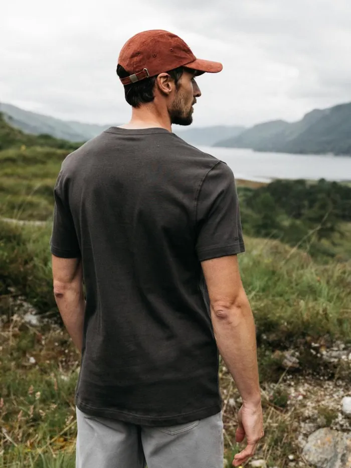 Men Orca Recycled Pocket TShirt Raven Black Finisterre TShirts