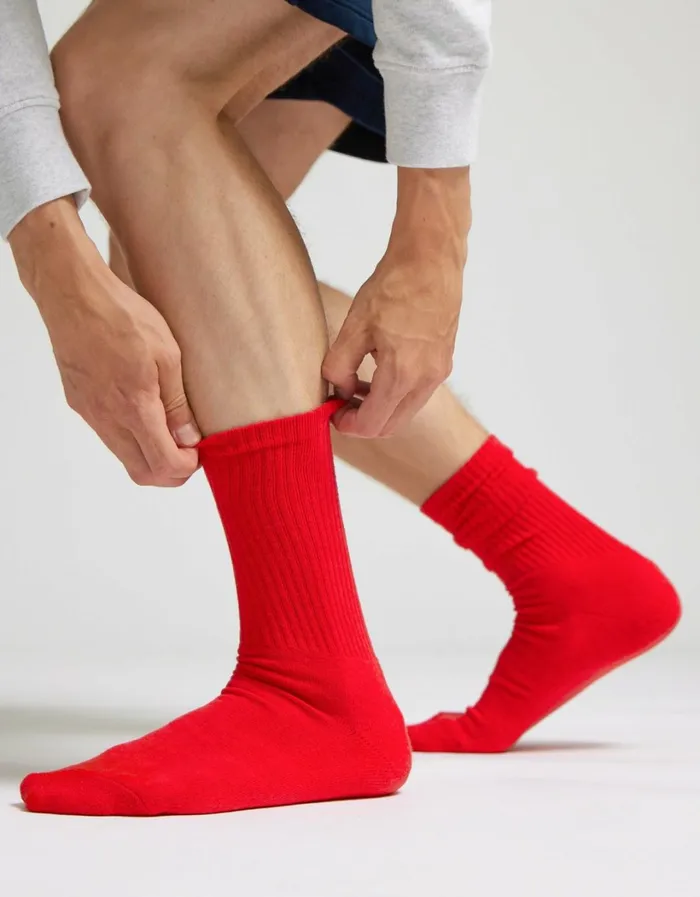 Men Organic Active Sock Soft Lavender Colorful Standard Socks and
