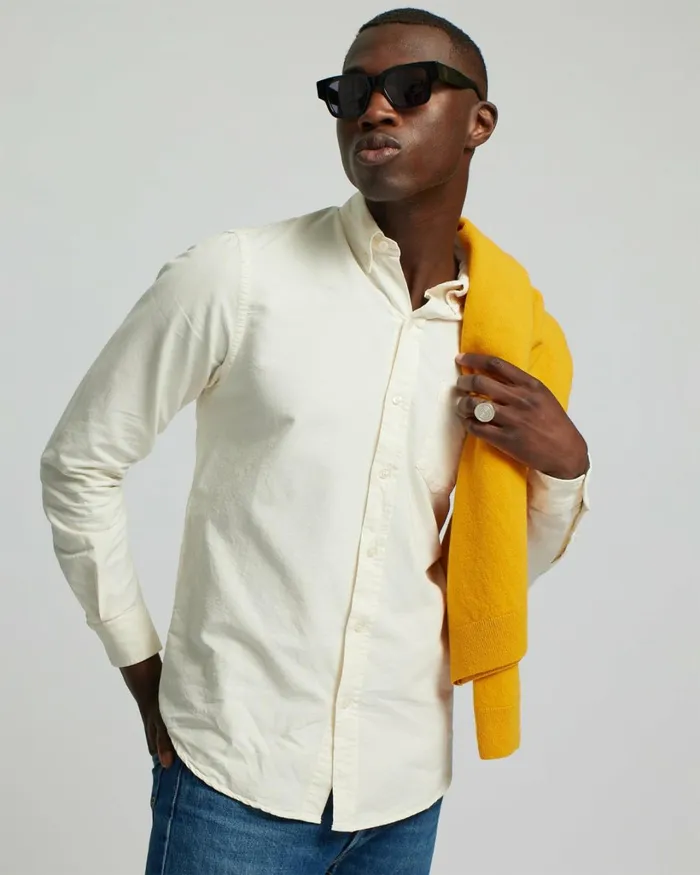 Men Organic Button Down Shirt Hunter Green Colorful Standard Shirts