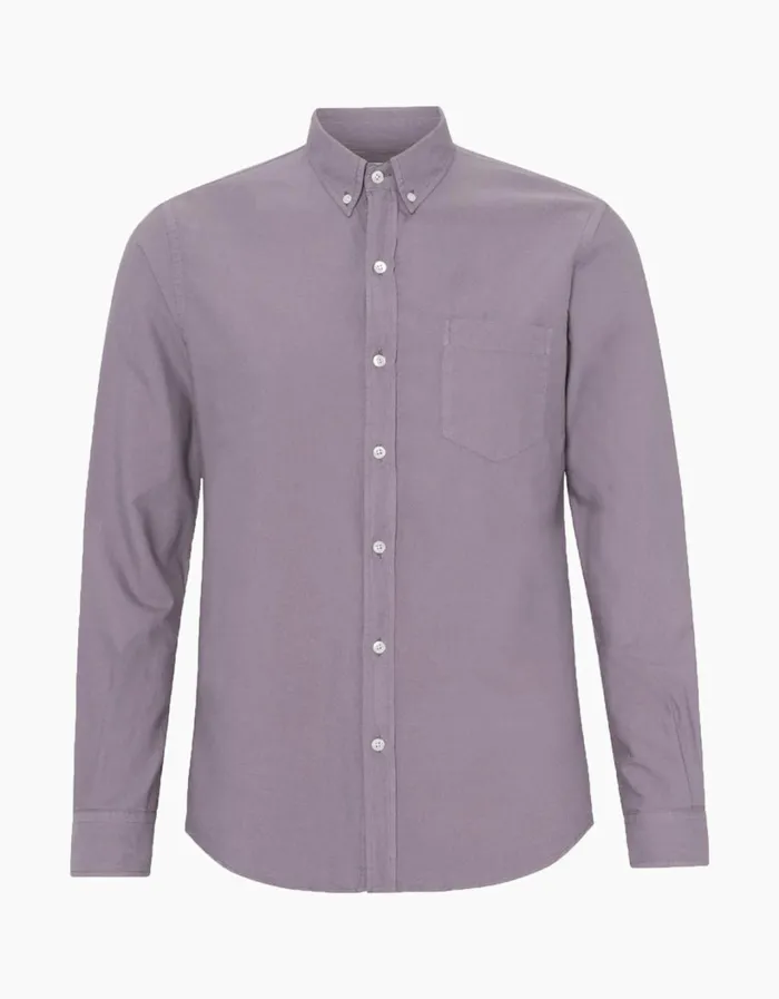 Men Organic Button Down Shirt Purple Haze Colorful Standard Shirts