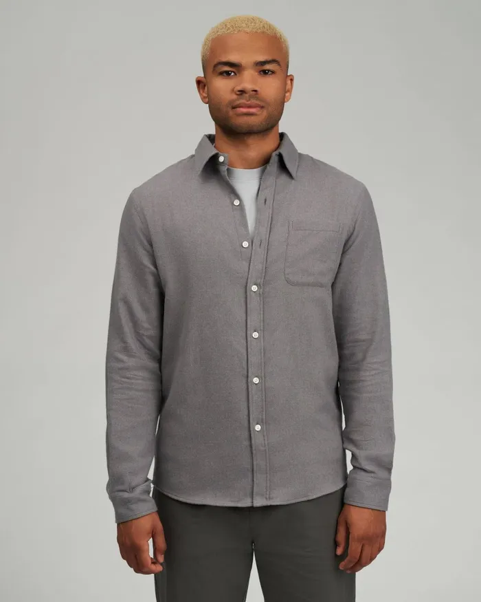 Men Organic Flannel Shirt Desert Khaki Colorful Standard Shirts