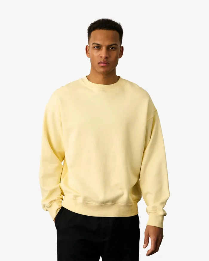 Men Organic Oversized Crew Misty Brown Colorful Standard Crewneck Sweatshirts