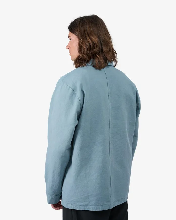 Men Organic Workwear Jacket Stone Blue Colorful Standard Workwear Jackets