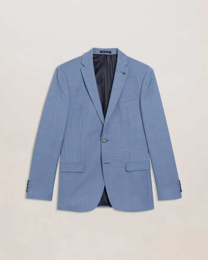 Men ORIONJ 8211 Wool Blend Sharkskin Suit Jacket Blue Ted Baker Suits