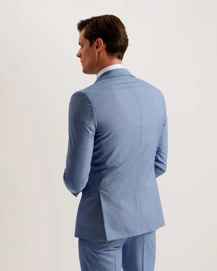 Men ORIONJ 8211 Wool Blend Sharkskin Suit Jacket Blue Ted Baker Suits Men ORIONJ 8211 Wool Blend Sharkskin Suit Jacket Blue Ted Baker Suits