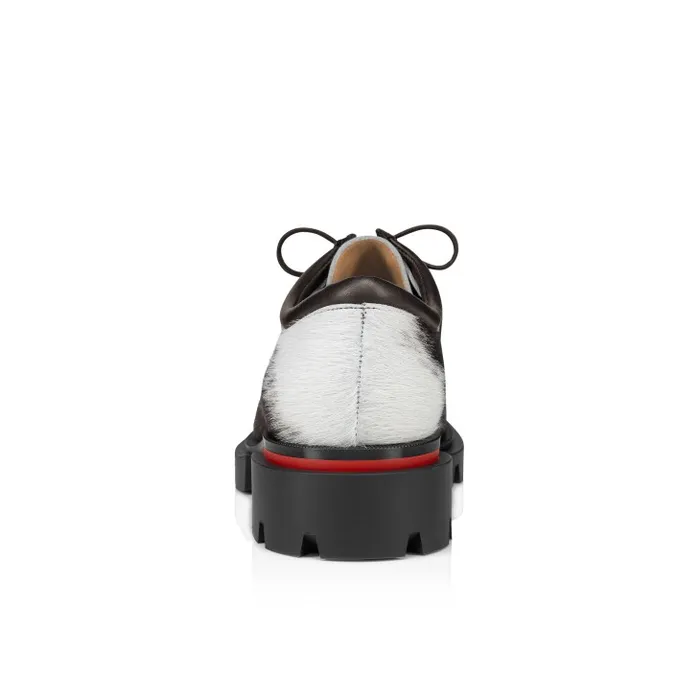 Men Our Pabelito Derbies 8211 Hairy Calf quotMeuhquot 8211 Brown And White Christian Louboutin Loafers and Moccasins