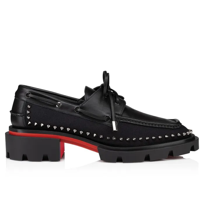 Men Our Steckel Derbies 8211 Calf Leather And Olona Canva 8211 Black Christian Louboutin Loafers and Moccasins