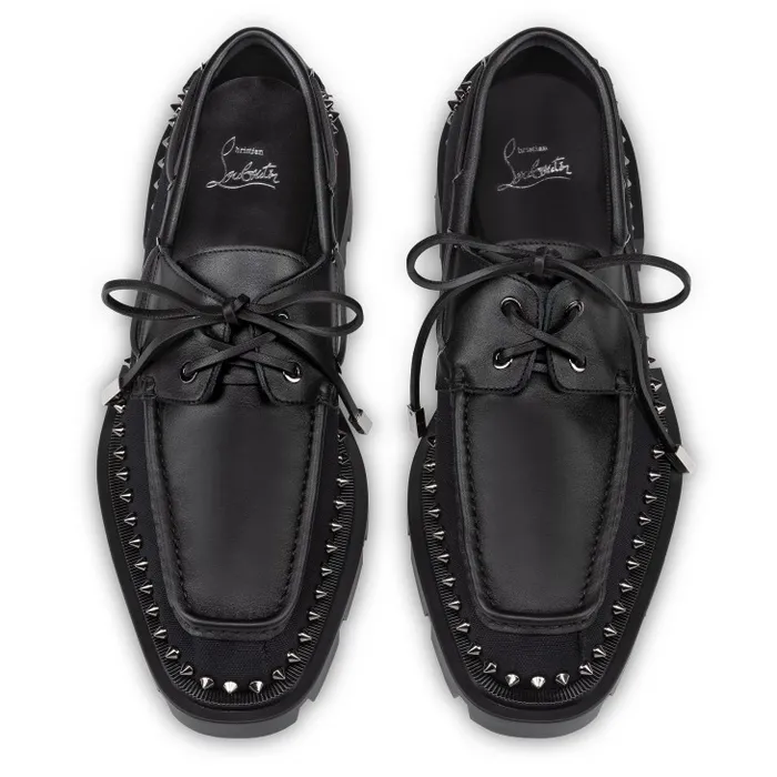 Men Our Steckel Derbies 8211 Calf Leather And Olona Canva 8211 Black Christian Louboutin Loafers and Moccasins