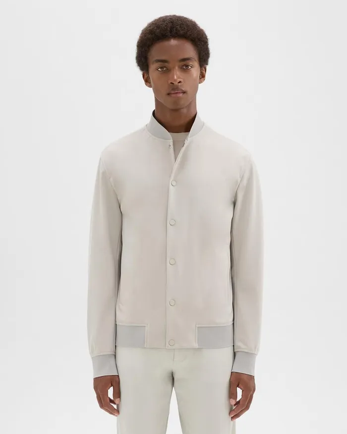 Men Outerwear Theory Murphy Bomber Jacket In Precision Ponte Putty
