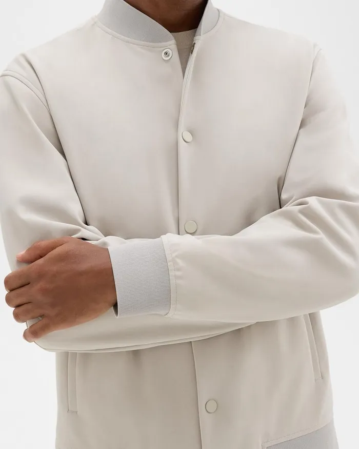 Men Outerwear Theory Murphy Bomber Jacket In Precision Ponte Putty