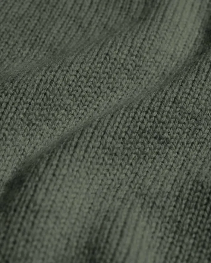 Men Oversized Merino Wool Crew Dusty Olive Colorful Standard Knit Sweaters