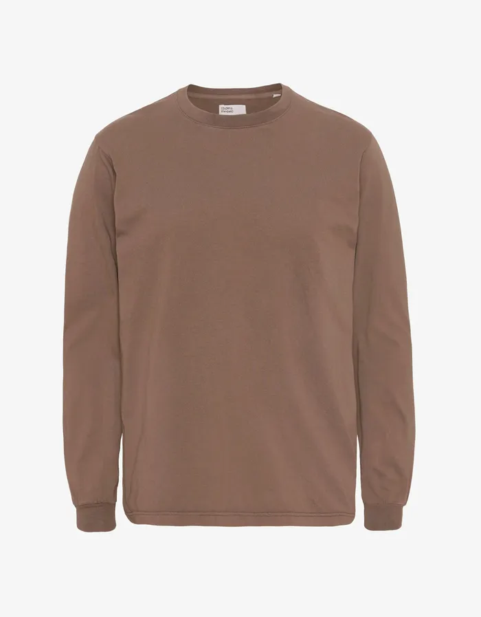 Men Oversized Organic LS TShirt 8211 Sahara Camel TShirts Colorfulstandard