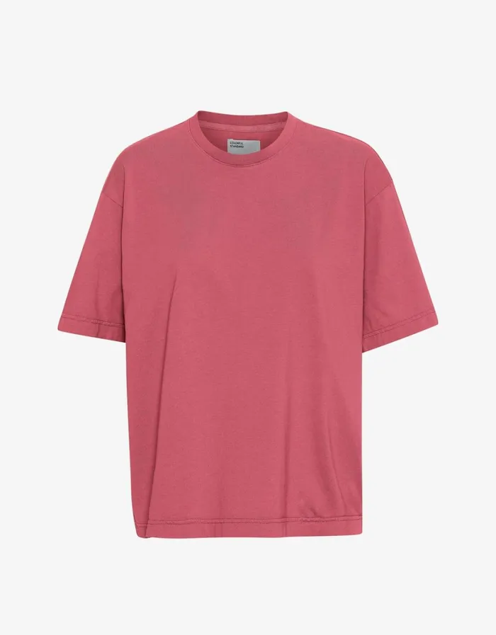Men Oversized Organic TShirt Raspberry Pink Colorful Standard TShirts