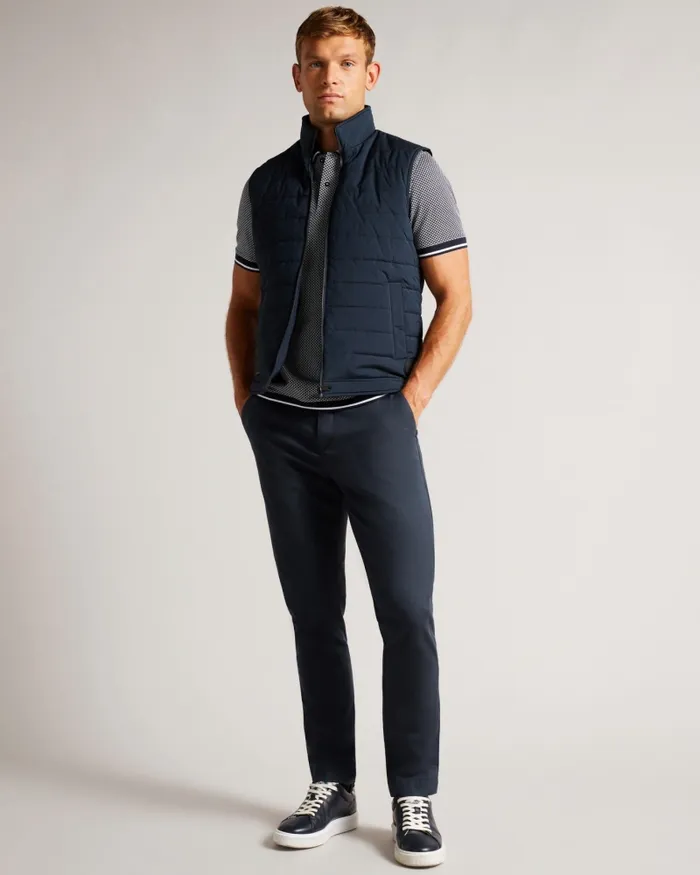 Men OVETA 8211 Showerproof Quilted Nylon Gilet Navy Ted Baker Coats and Jackets Men OVETA 8211 Showerproof Quilted Nylon Gilet Navy Ted Baker Coats and Jackets