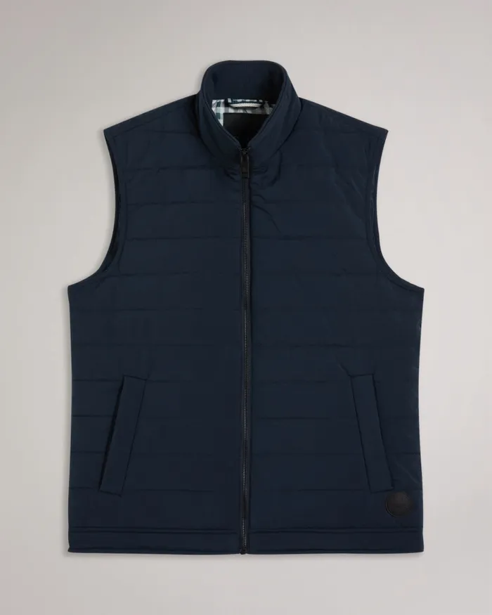 Men OVETA 8211 Showerproof Quilted Nylon Gilet Navy Ted Baker Coats and Jackets Men OVETA 8211 Showerproof Quilted Nylon Gilet Navy Ted Baker Coats and Jackets
