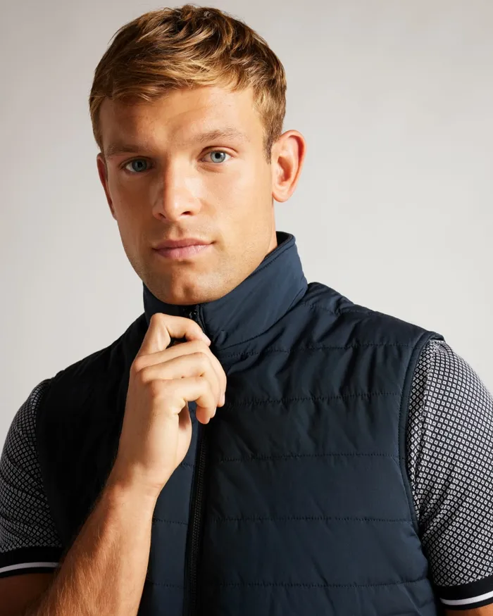 Men OVETA 8211 Showerproof Quilted Nylon Gilet Navy Ted Baker Coats and Jackets Men OVETA 8211 Showerproof Quilted Nylon Gilet Navy Ted Baker Coats and Jackets