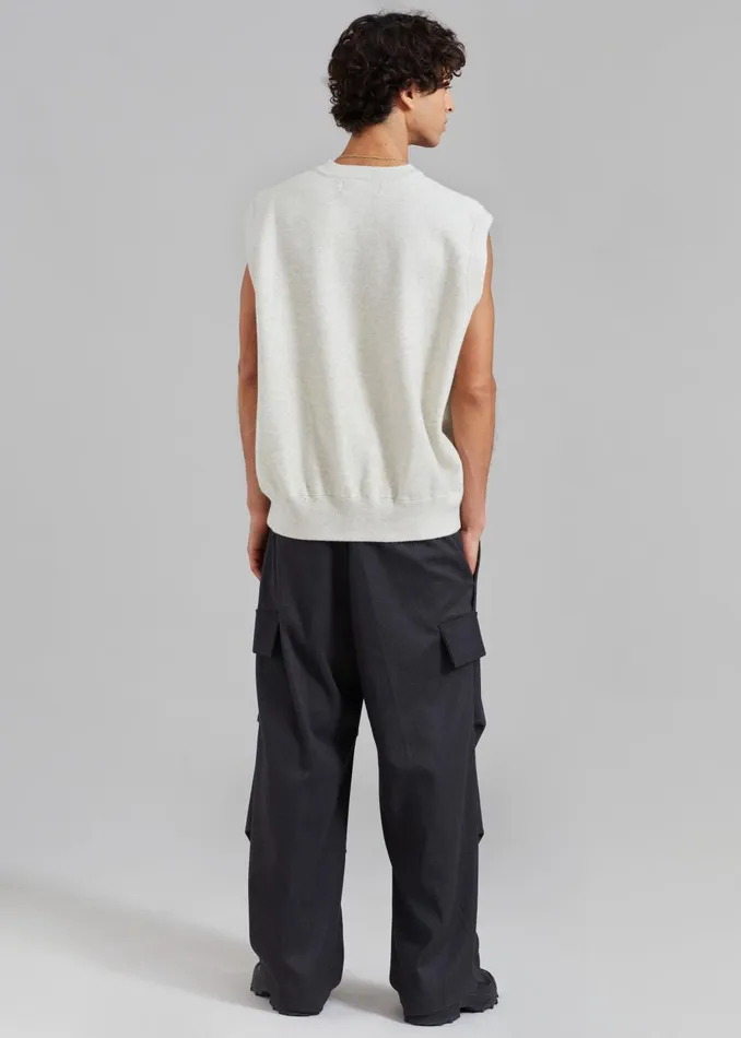 Men Owen Knit Vest 8211 Grey Melange The Frankie Shop Knitwear