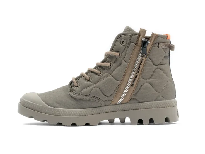 Men PAMPA REQUILTED Military Olive PALLADIUM Boots