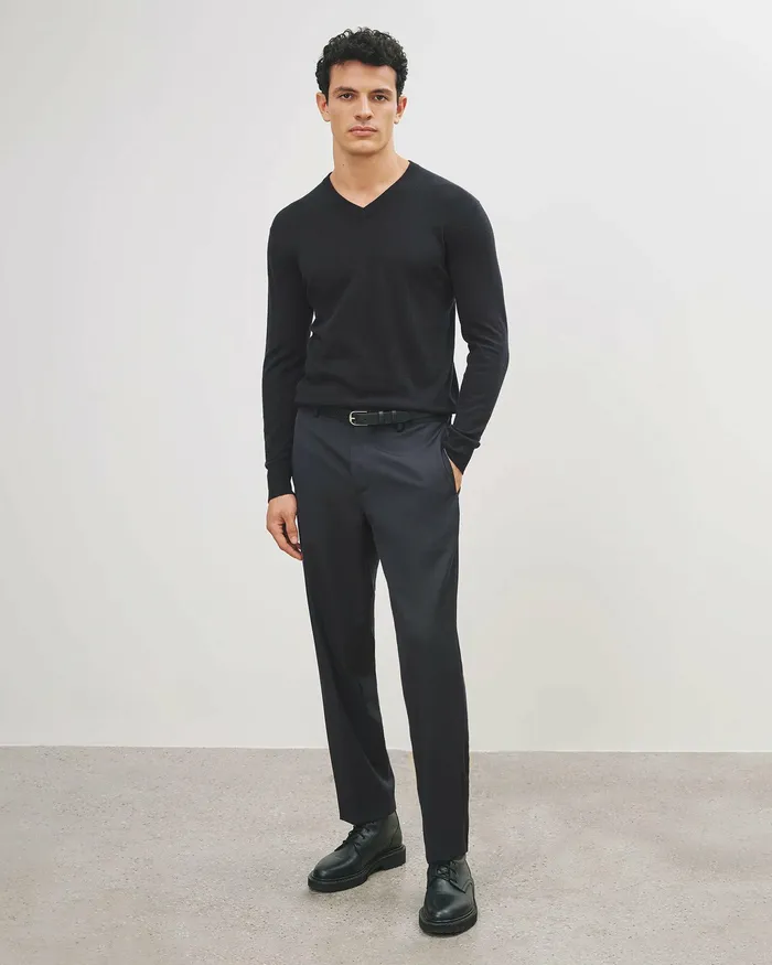 Men Pants and Shorts Nili Lotan DALINIO PANT Dark Navy
