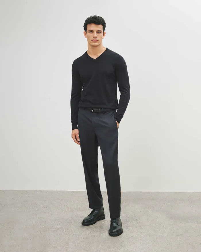 Men Pants and Shorts Nili Lotan DALINIO PANT Dark Navy