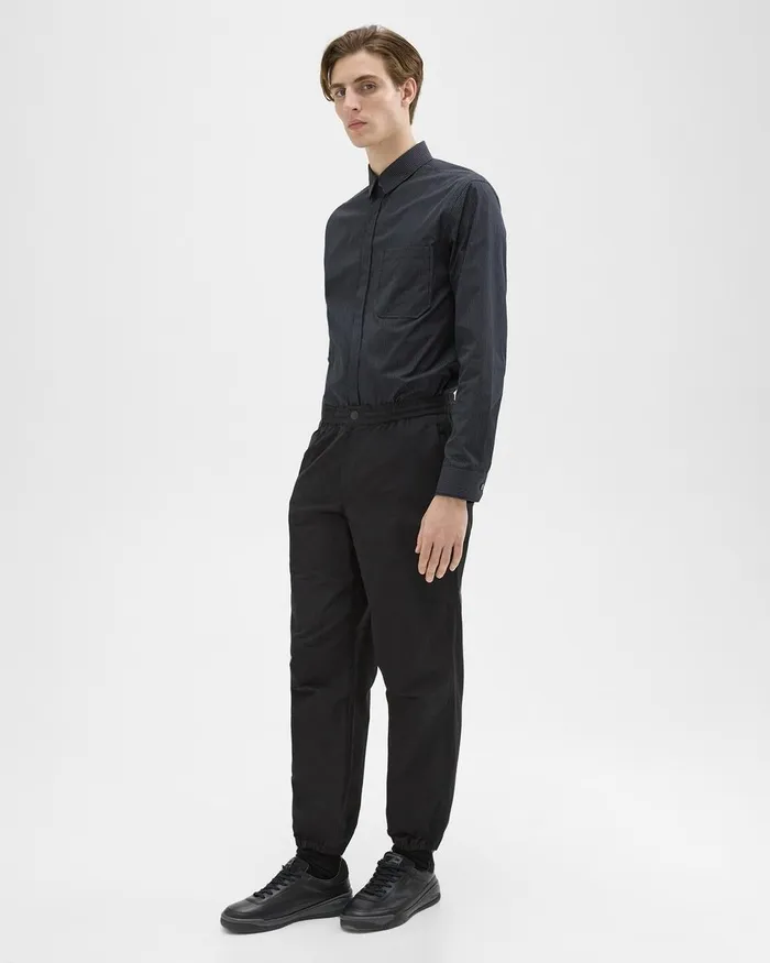 Men Pants Theory CottonBlend Jogger Pant Black