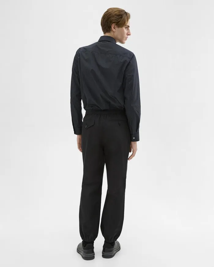 Men Pants Theory CottonBlend Jogger Pant Black