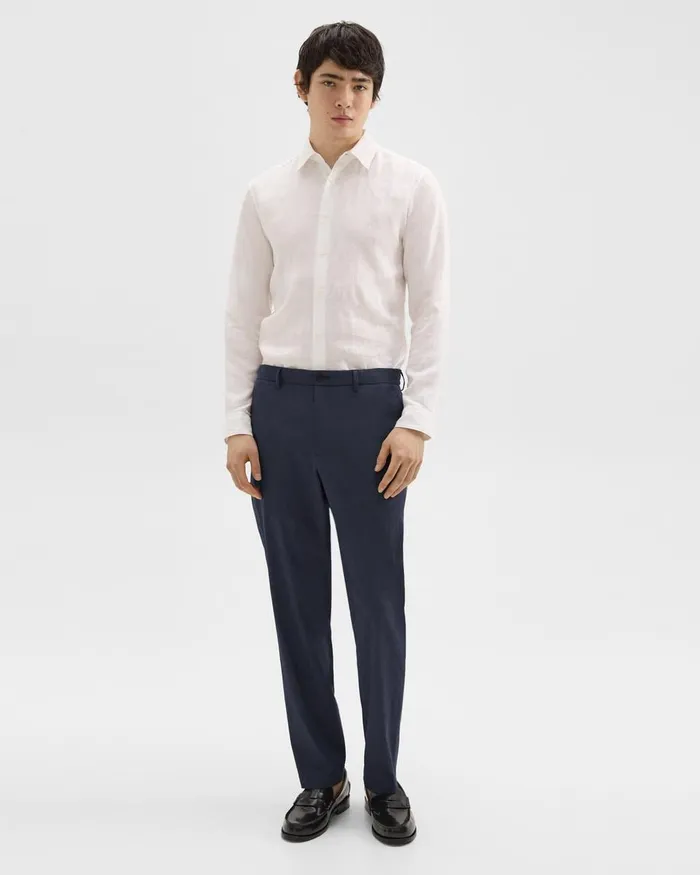 Men Pants Theory Curtis Drawstring Pant In Good Linen Space