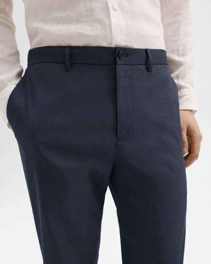 Men Pants Theory Curtis Drawstring Pant In Good Linen Space