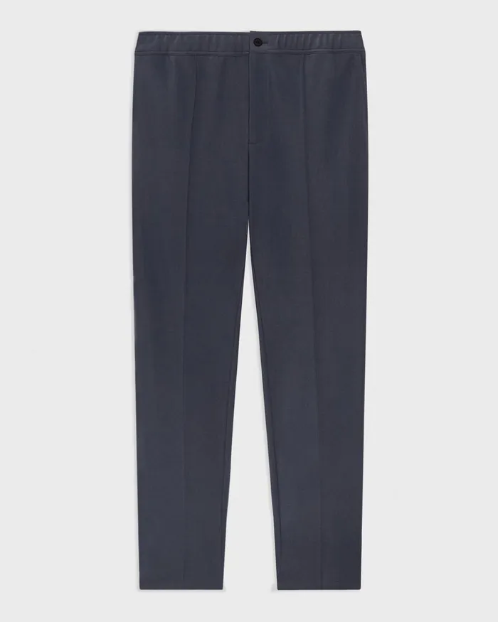 Men Pants Theory Curtis Drawstring Pant In Precision Ponte Basalt