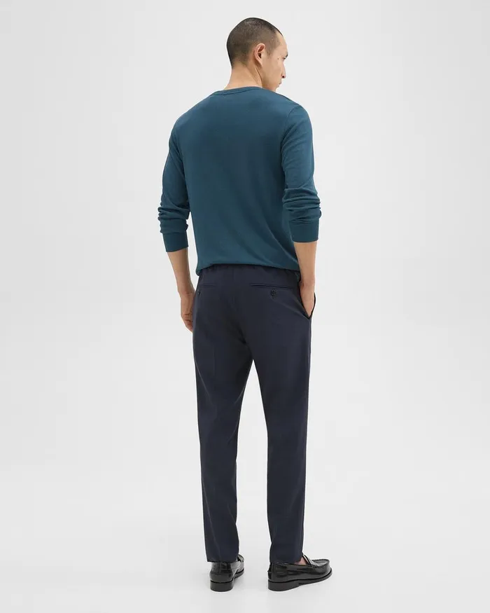 Men Pants Theory Larin Drawstring Pant In Stretch Wool Navy