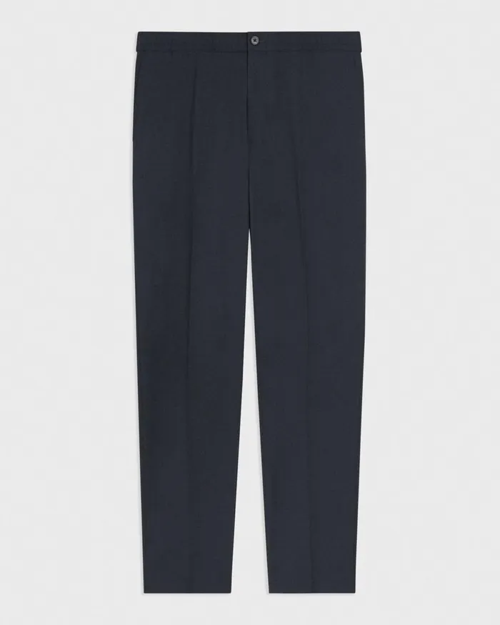 Men Pants Theory Larin Drawstring Pant In Stretch Wool Navy