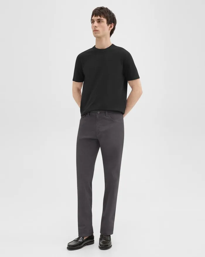 Men Pants Theory Raffi 5Pocket Pant In Stretch Corduroy Dark Grey