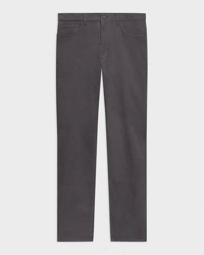 Men Pants Theory Raffi 5Pocket Pant In Stretch Corduroy Dark Grey